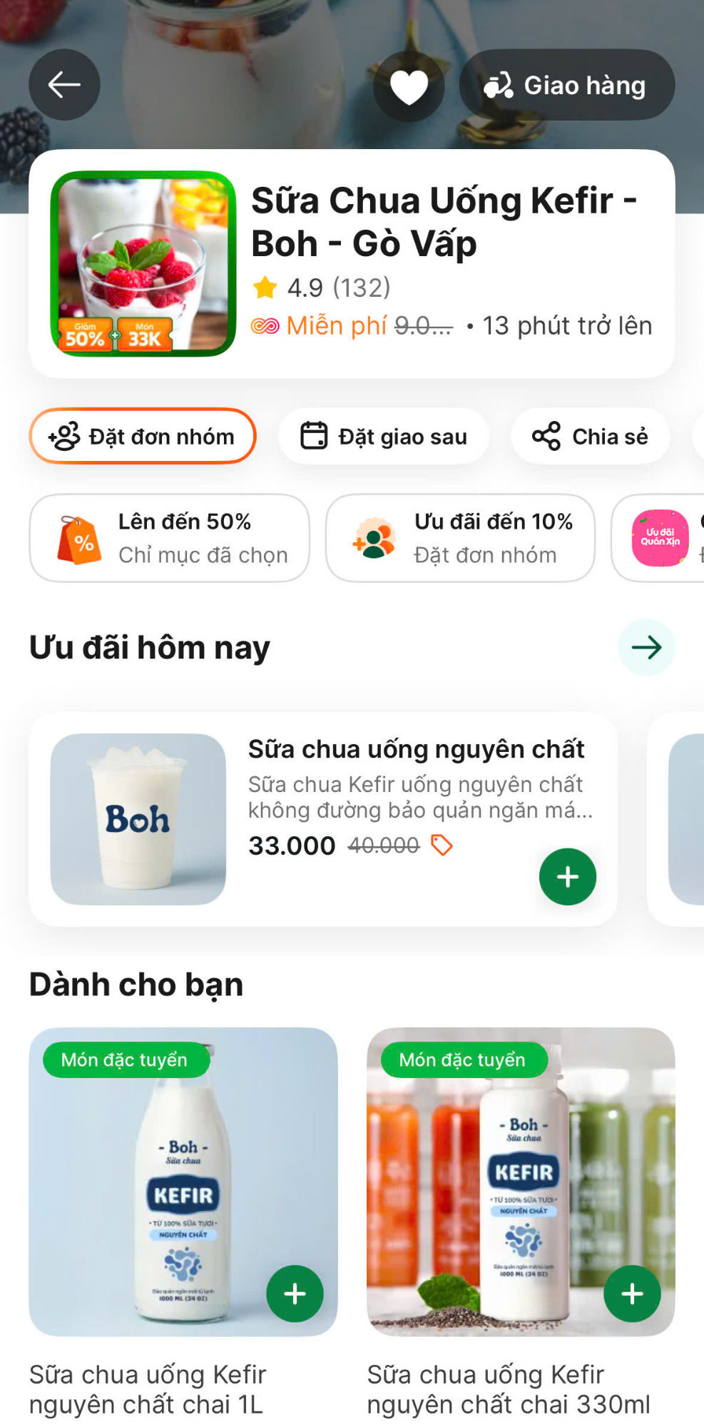 Kefir Boh GrabFood
