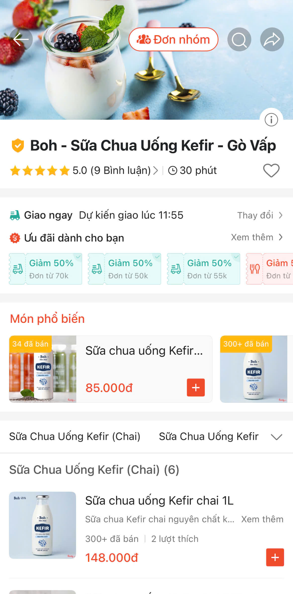 Kefir Boh ShopeeFood