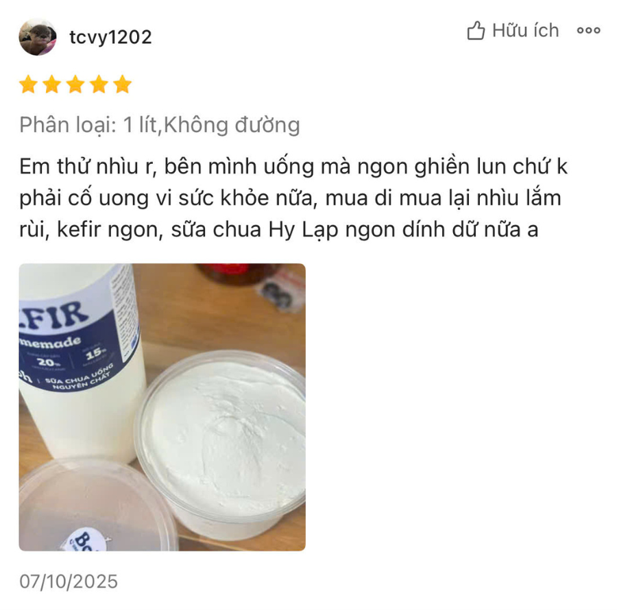 Feedback khách hàng Sữa chua Kefir Boh (5) - BOH Kefir