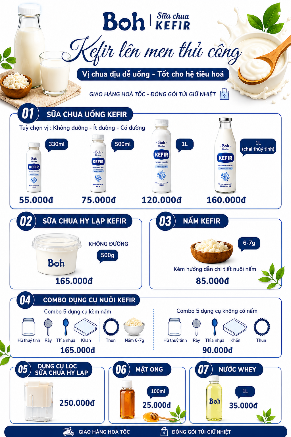 Menu Boh - BOH Kefir